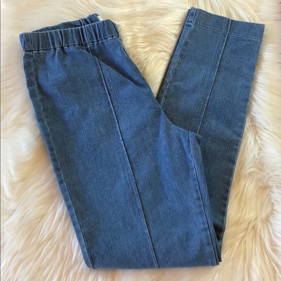 TEXTILE Elizabeth & James Seamed Denim Leggings - Picture 8 of 8